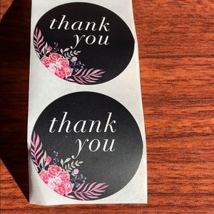 “Thank You for Your Purchase” Stickers – Floral Rose Design (75 Stickers)